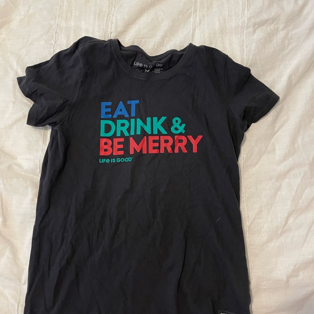 Life Is Good Charcoal Women's Tee
